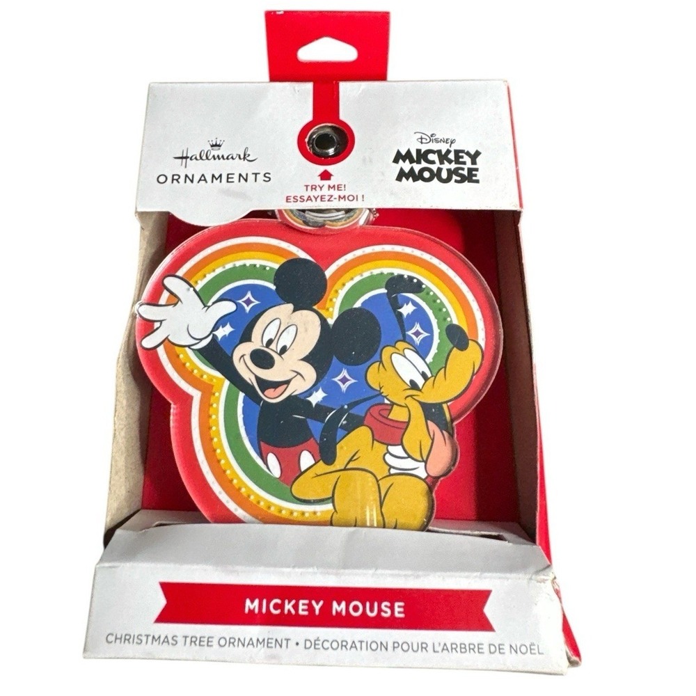 Hallmark Disney Mickey Mouse Pluto Light-Up Ornament Works – NIB‎ 2023